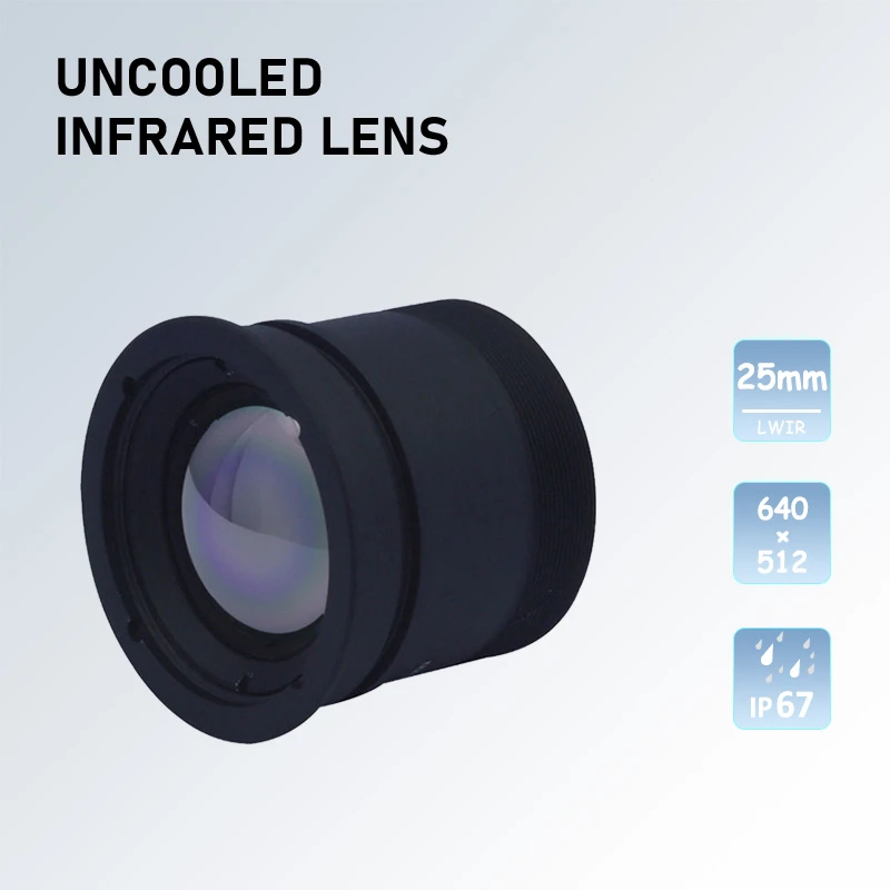 Lentes LWIR infrarrojas de onda larga de 25 mm 640 &times; 512