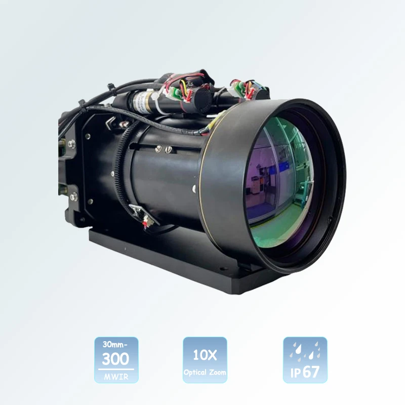 Resoluci&oacute;n HD 1280&times;1024 Lentes MWIR infrarrojas de onda larga de 30 mm ~ 300 mm