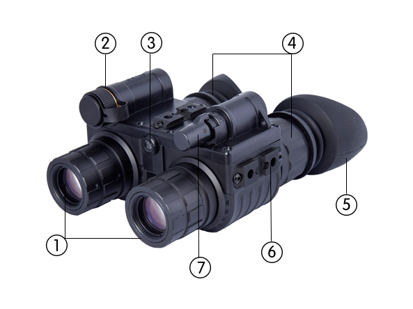 Gafas de visión nocturna binoculares IR de mano HP-DB2021
