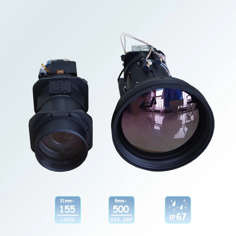 M&oacute;dulo de sensor dual C&aacute;mara infrarroja no refrigerada con zoom &oacute;ptico de 31-155 mm